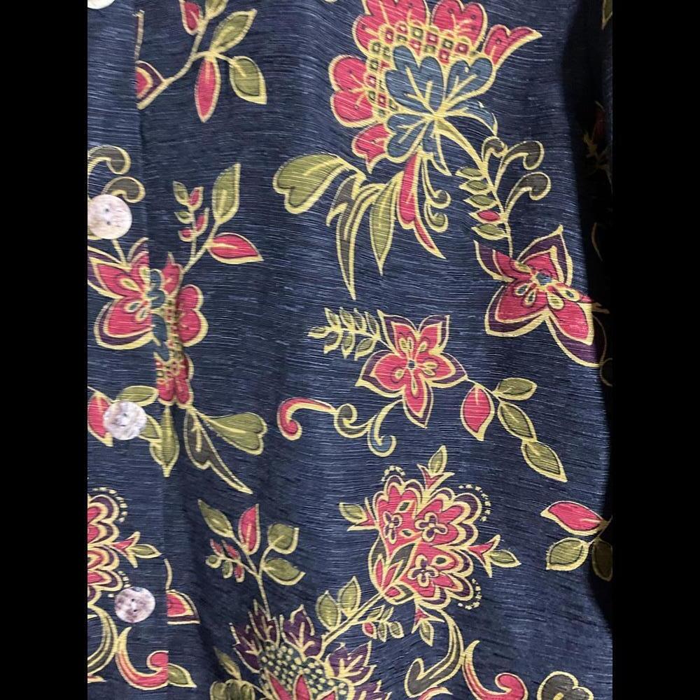 NTCO Nomadic Traders Linen/ Silk Button Up Blouse Size Large - Picture 5 of 8